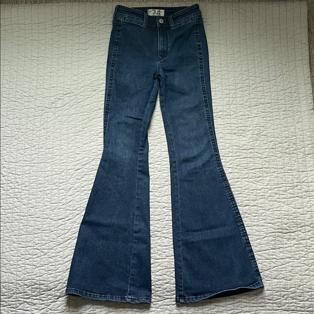 Free People We the Free Brooke Flare Jeans - Dark Wash Size 24
